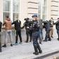 The area housing European institutions was sealed off by police