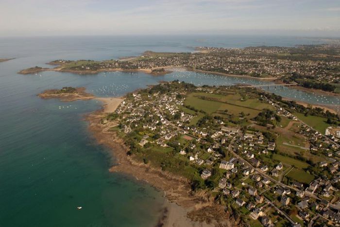 The resort town of Saint-Briac-sur-Mer in western France, along Brittany's famed Emerald coast on the Atlantic Ocean