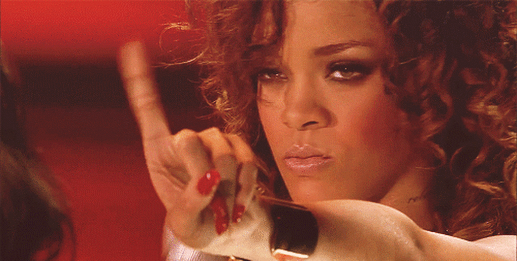 Rihanna saying no [Credit: Nickie Petraki]