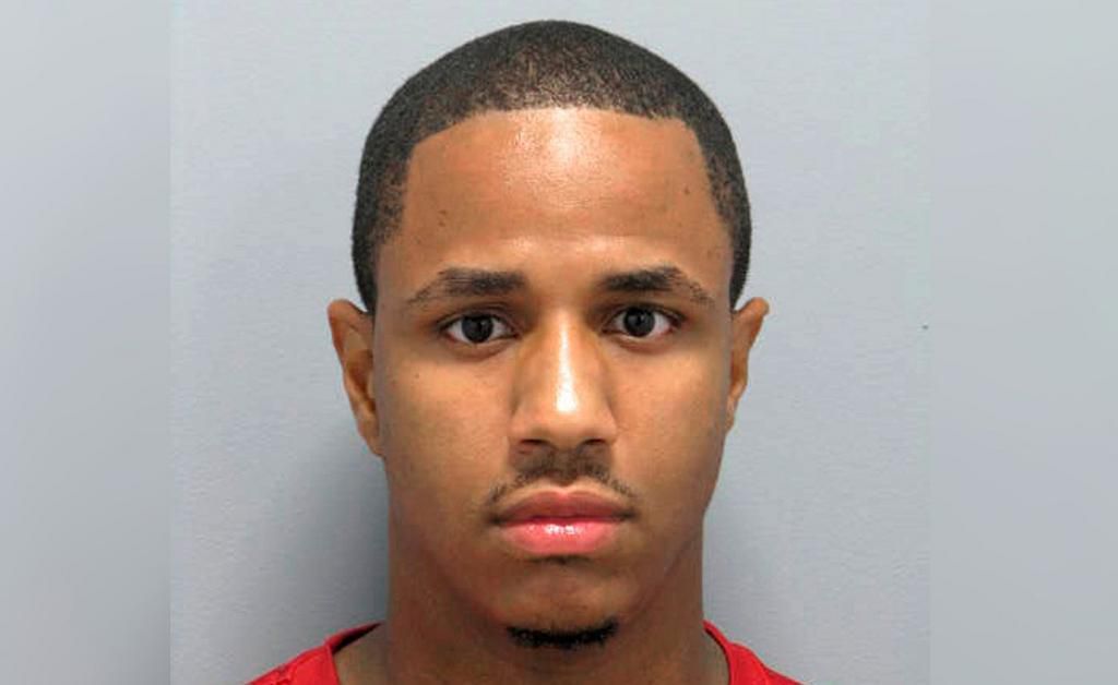 Danuel Drayton in the shirt he reportedly wore while he met Janae for his mug shot