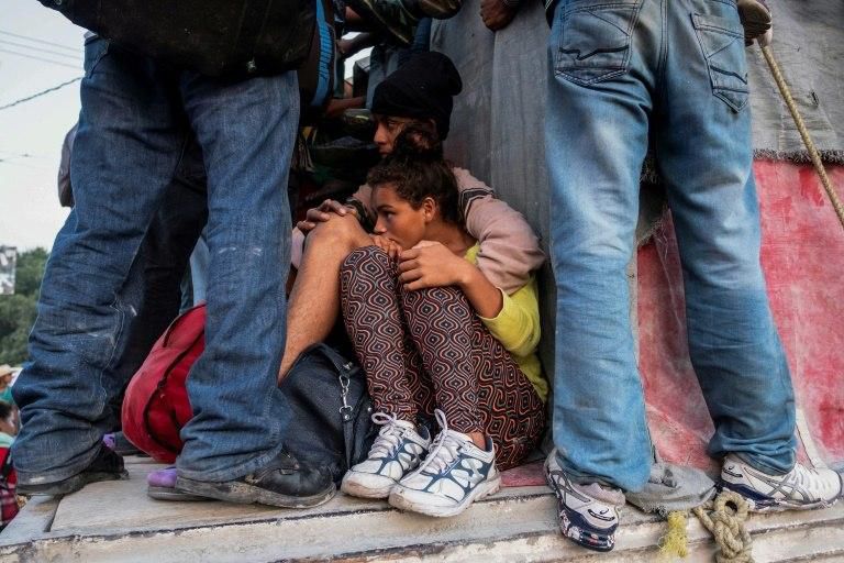 The current focus of Trump's repeated claim to be acting against "an invasion" is the dwindling group of a few thousand impoverished migrants trying to get north