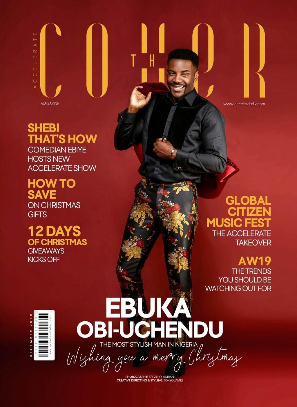 Ebuka on the cover of Acceerate TV's 'The Cover'