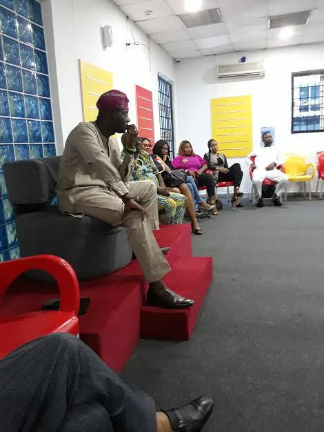 Sanwo-Olu interacts with journalists on Tuesday, November 6, 2018