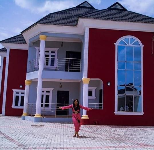 Mercy Aigbe and her beautiful newly acquired mansion