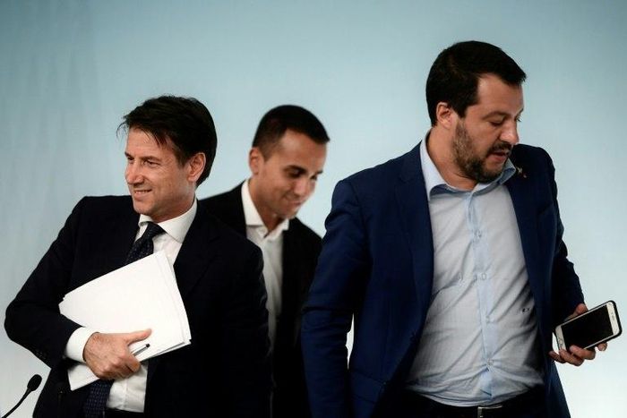 (From left) Italy Prime Minister Giuseppe Conte, Deputy Premiers Luigi Di Maio and Matteo Salvini are expected to defy Brussels and refuse to rein-in their big-spending budget which the EU says will only incease the country's already massive debt mount...