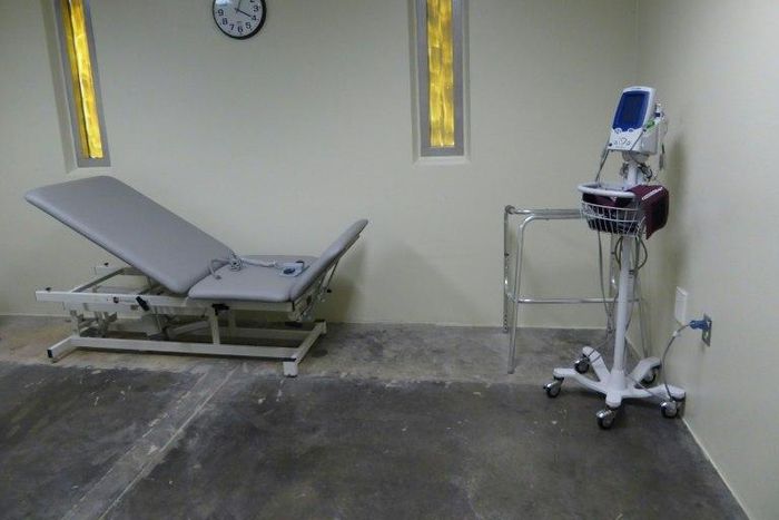 A physical therapy room has been set up for older detainees at Guantanamo Bay prison