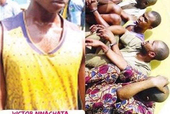 Victor Nnachata and the arrested suspects