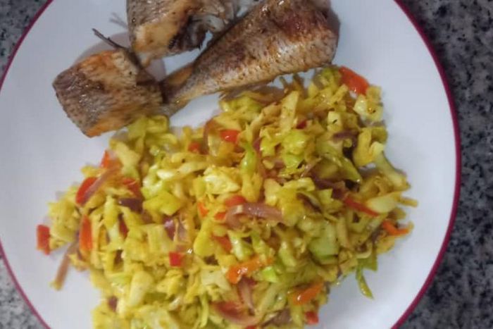 Cabbage stir-fry for a keto diet