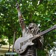 A statue of Jamaican reggae legend Bob Marley at his museum in Kingston