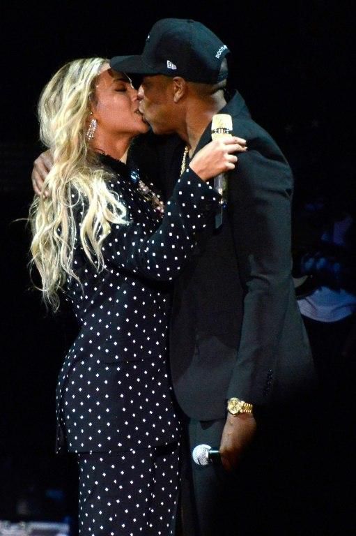 Music's first couple Beyonce and Jay-Z -- shown here at an event for Democratic presidential candidate Hillary Clinton in November 2016 -- are expected to score some Grammy nominations for their joint project "Everything is Love"