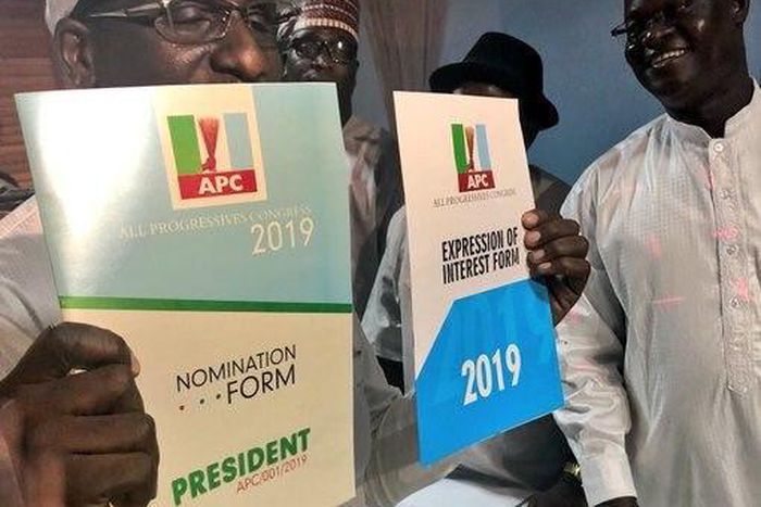 Group buys APC's N45m forms for President Muhammadu Buhari to contest in 2019