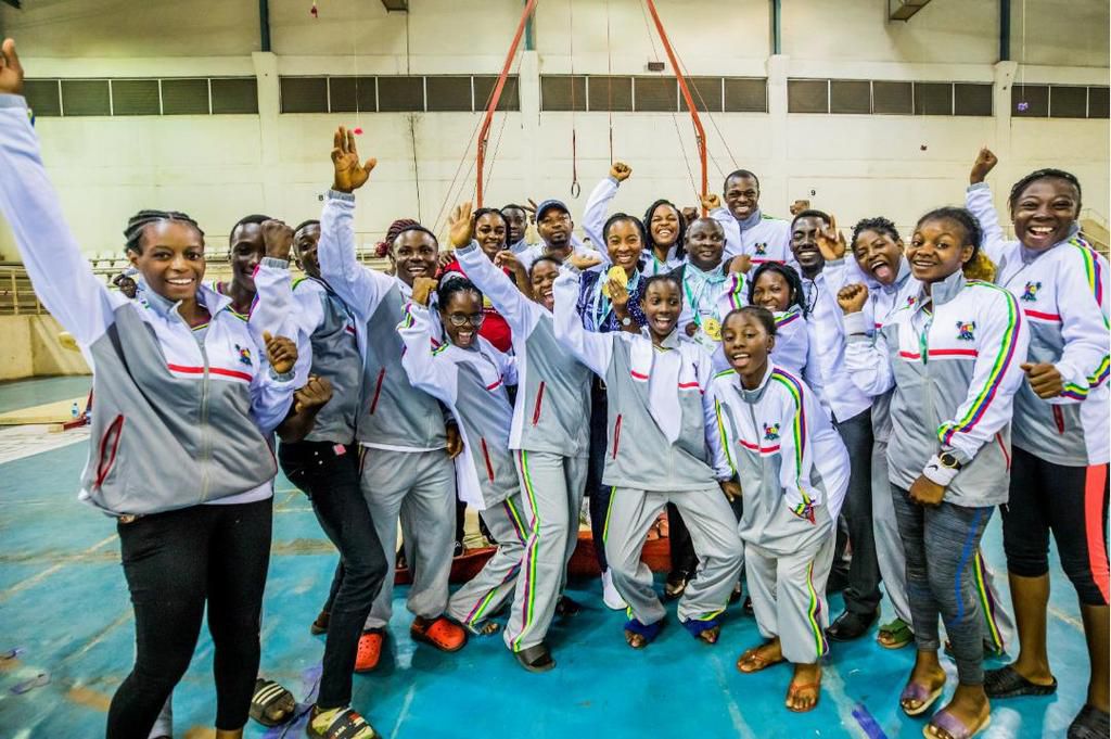 Team Lagos at the 19th National Sports Festival held at the National Stadium in Abuja