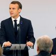 French President Emmanuel Macron (L) riled US leader Donald Trump with his call for the creation of a European army