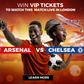 Win the trip of a lifetime and watch the Gunners take on the Blues in London!