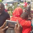 Ezekwesili weeps during protest