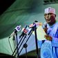 Atiku Abubakar delivering his victory speech after PDP presidential primaries in Abuja