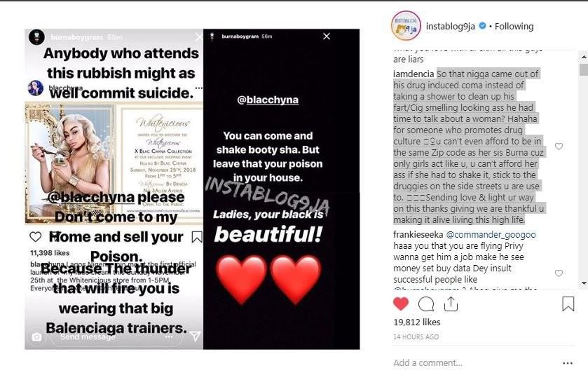 Dencia comes for Burna Boy over his comments on Blac Chyna visiting Nigeria