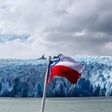 Chile's flag flies near a glacier at a national park in Patagonia, where Argentina recently claimed a glacier field along the countries' joint border