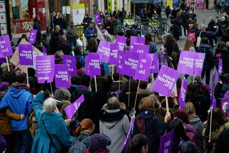 Paris saw the largest protest as #NousToutes (all of us) supporters demanded action a day ahead of the UN International Day for the Elimination of Violence against Women