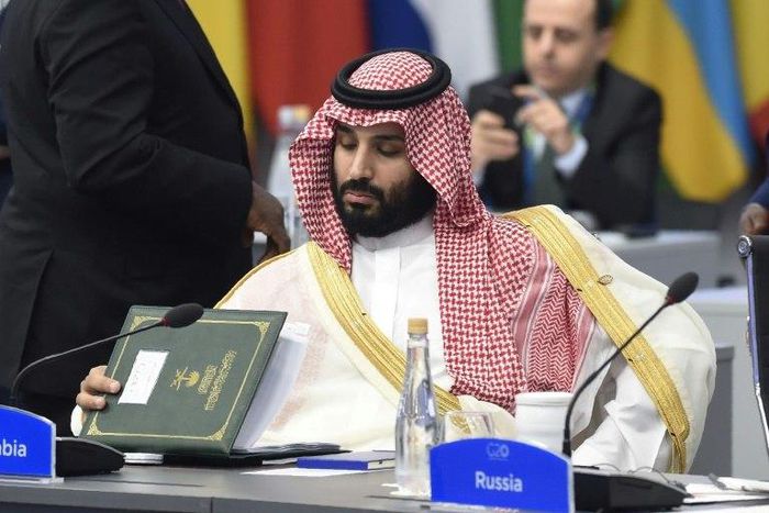 Saudi Arabia's Crown Prince Mohammed bin Salman is pictured during the opening remarks of Argentina's President Mauricio Macri, during the G20 Leaders' Summit in Buenos Aires, on November 30, 2018