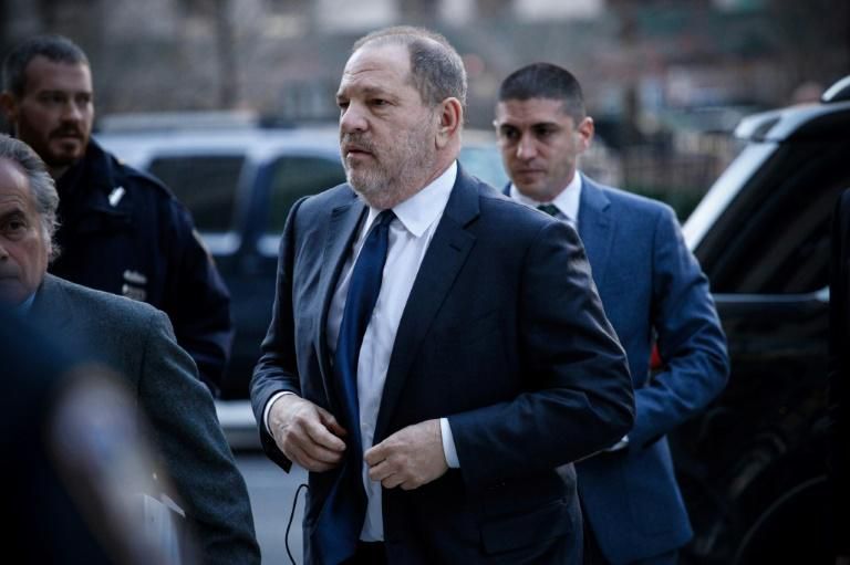 Disgraced Hollywood movie mogul Harvey Weinstein, who is facing charges of sexual assault, arrives for a court hearing