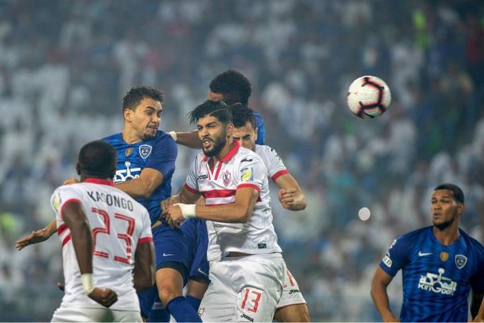 Egypt's Zamalek (white) playing Saudi outfit Al Hilal in October