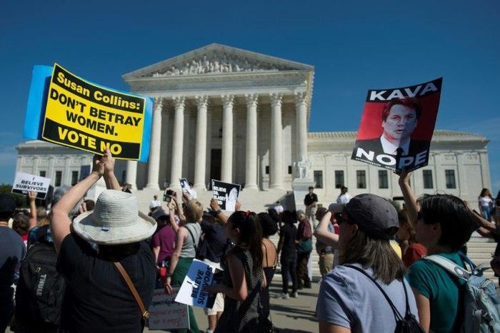 Thousands of protestors marched in the streets of Washington against the confirmation of Supreme Court nominee Brett Kavanaugh on October 4, 2018