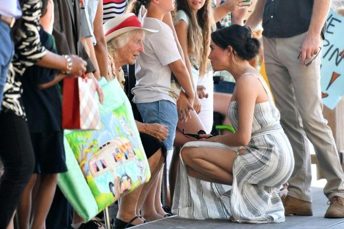 Meghan received more baby gifts -- including quilts and stuffed toys -- from the locals