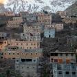 A picture taken on December 18, 2018 shows the tourist village of Imlil in Morocco's High Atlas range