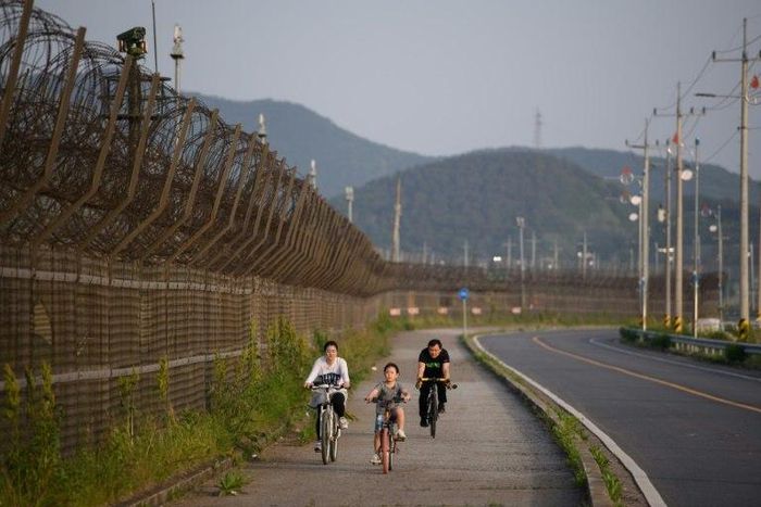 The Demilitarized Zone, seen here from South Korea, separates the isolated nation of North Korea from its neighbour