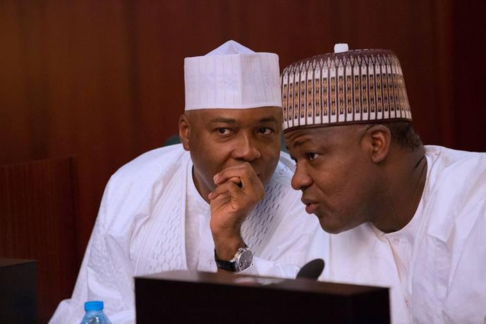 Senate President, Bukola Saraki and Speaker of the House of Representatives, Yakubu Dogara