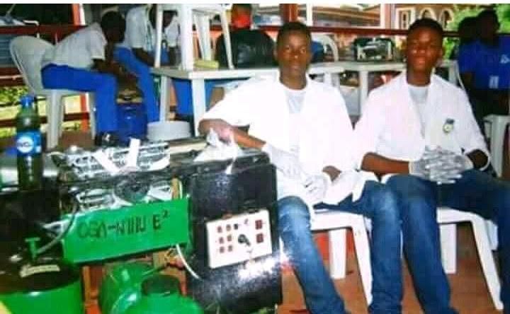 These two brothers invent a machine that washes and mashes bitter leaves