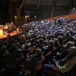 Hundreds of former Goodyear workers and their supporters packed the hall of a convention centre in Amiens, northern France, for the hearing on their factory's closure in 2014