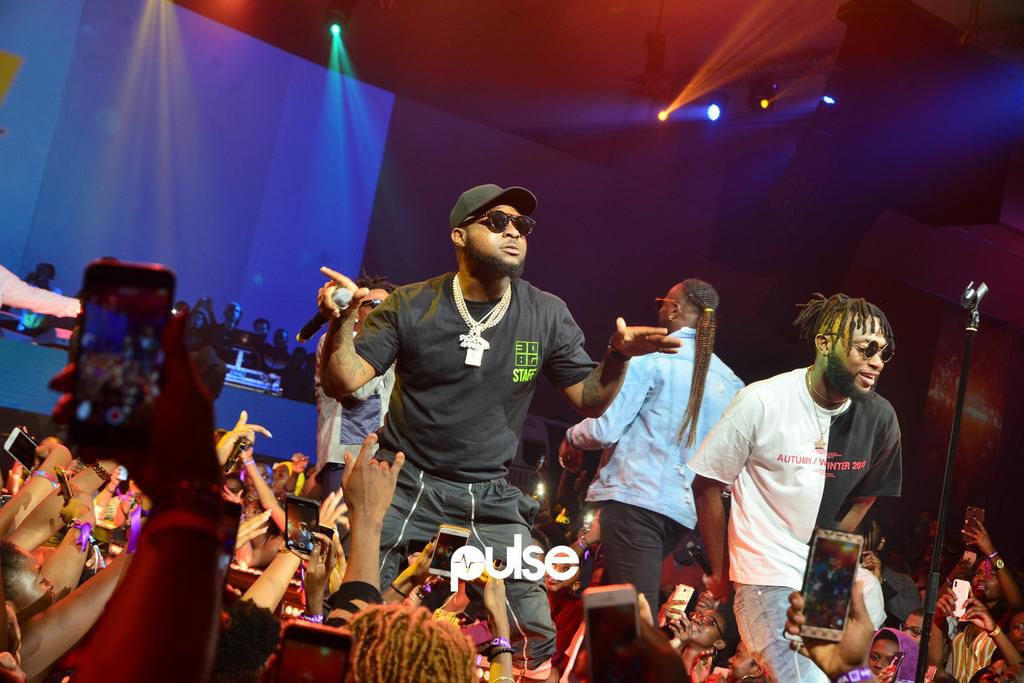 Davido and his DMW crew at Burna Live
