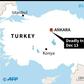 Map locating Ankara, site of a deadly train crash