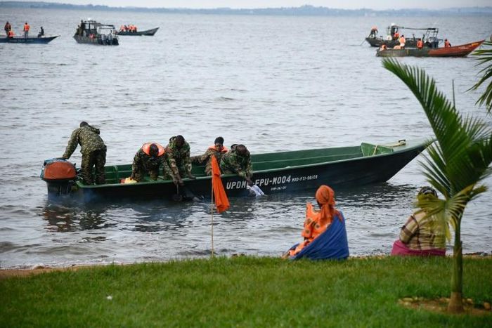 Boat rides, often featuring drinking, dancing and music, are popular on Lake Victoria. Here, navy personnel search for victims of Saturday's disaster