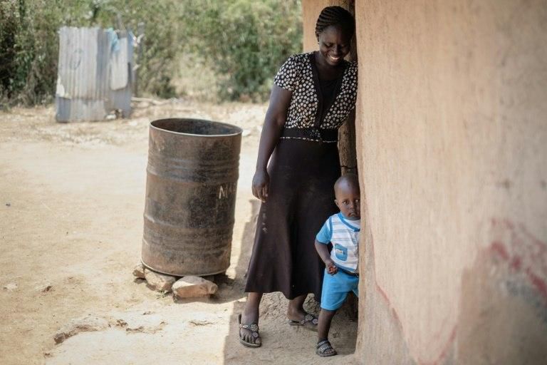 30-year-old Monica, hopes to send her children to school so they won't "live in poverty, like us"