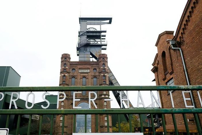 The headframe of the Prosper Haniel coal mine in Bottrop, which closes on Friday, is Germany's last black coal mine