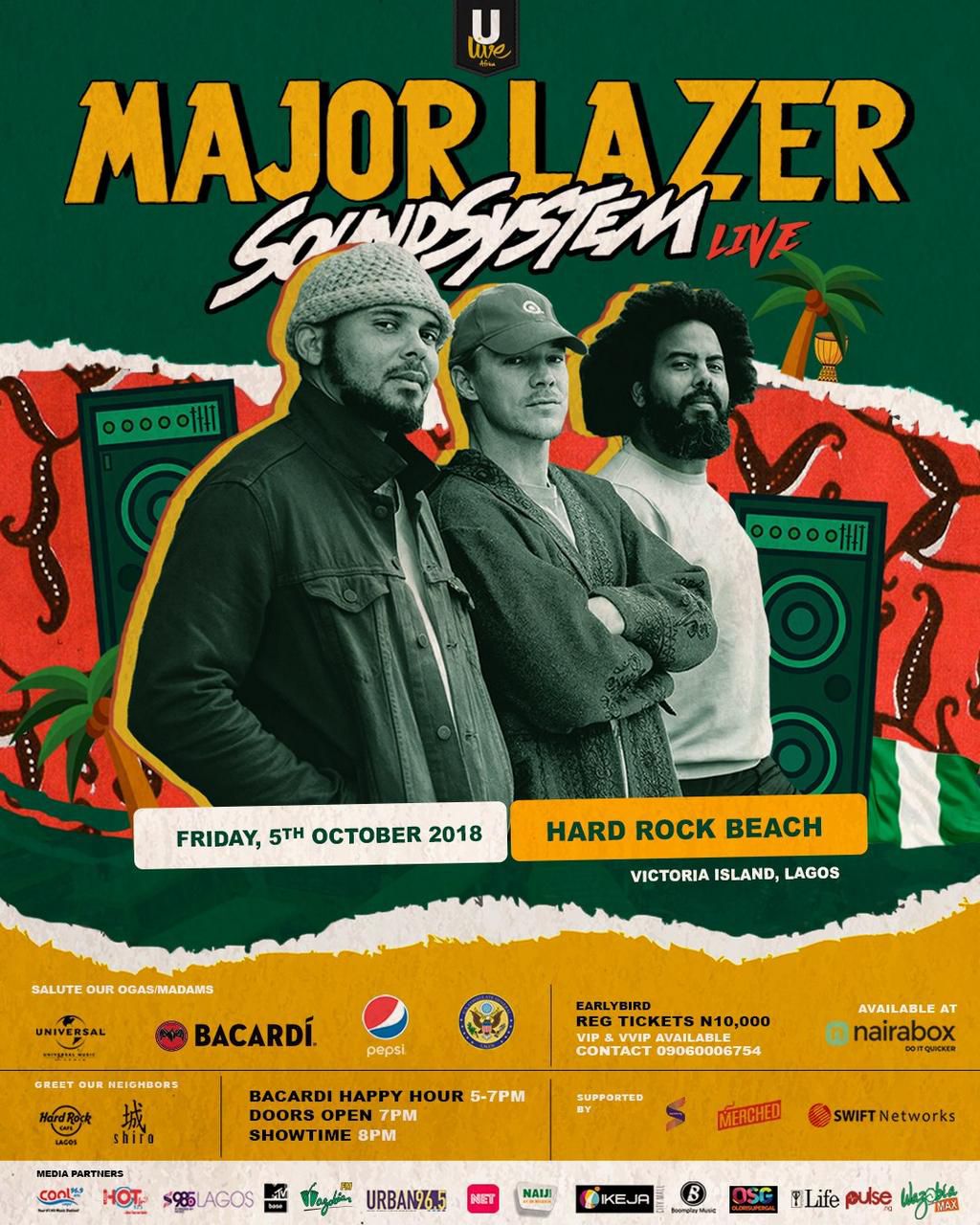 U-Live Africa: DJ Consequence, Xclusive, VSS, others set to perform alongside Major Lazer in Nigeria