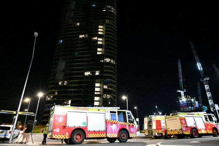 Residents of Opal Tower were evacuated after 'cracking noises' were heard in the apartment block which just opened this year