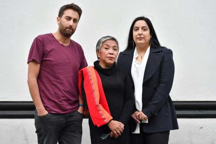 Matthew Caruana Galizia (L), Inday Espina-Varona (C) and Swati Chaturvedi (R)