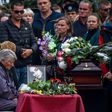 Mourners in the Russian-annexed Crimea city of Kerch