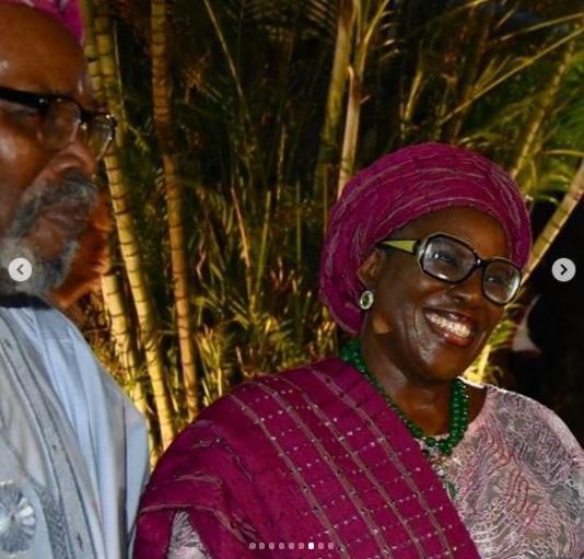 Olu Jacobs and Joke Silva at the reception held in on of the crown prince