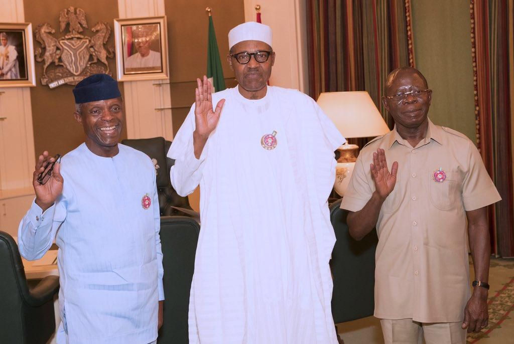 President Muhammadu Buhari has heaped praises on the National Chairman of the All Progressive Congress Comrade Adams Oshiomhole for his purposeful and tenacious leadership [thisdaylive]