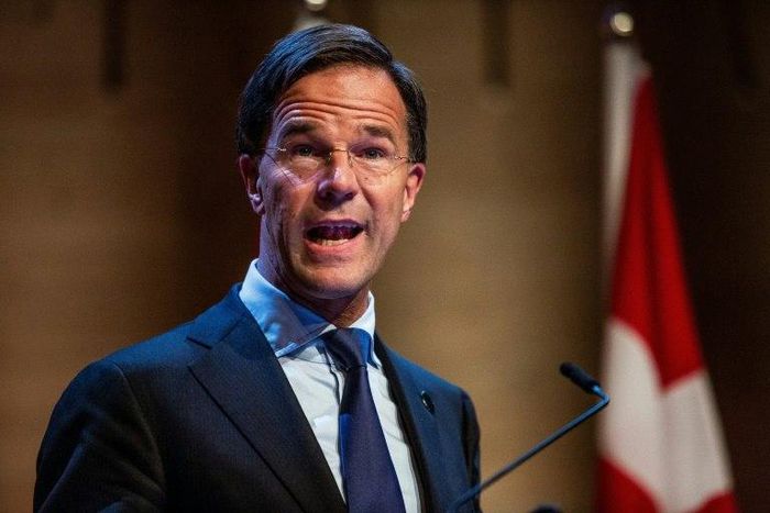 Dutch Prime Minister Mark Rutte, pictured October 2018, says the concept of a European army is "going way too far" for the Netherlands, and insists that NATO remain the primary guardian of Europe's safety