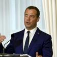 According to a decree by Russian Prime Minister Dmitri Medvedev, pictured September 2018, 245 individuals and seven companies, mostly in the energy and defence sectors, were sanctioned by Moscow
