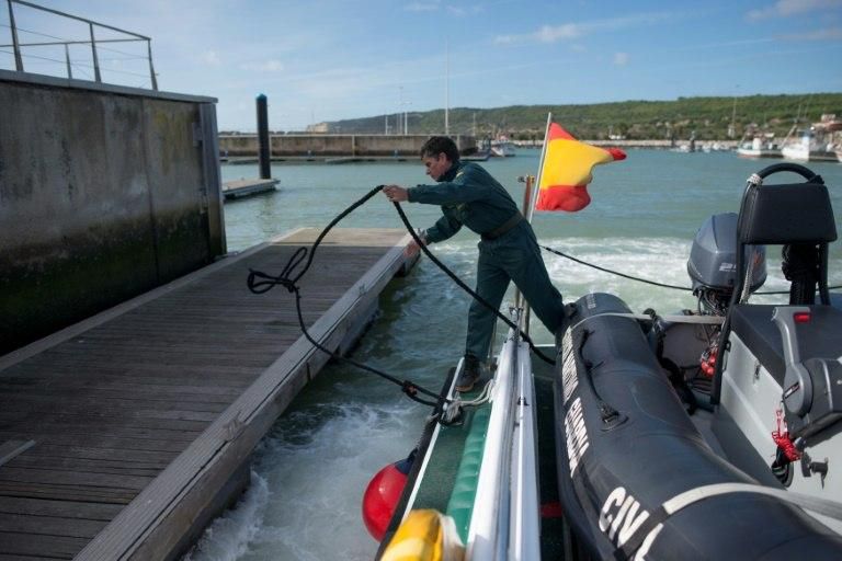 "I can't remember an autumn like this," says Jose Antonio Parra (pictured), a veteran mechanic with the Guardia Civil police force's maritime unit, adding: "Boats keep arriving with pregnant women, children."