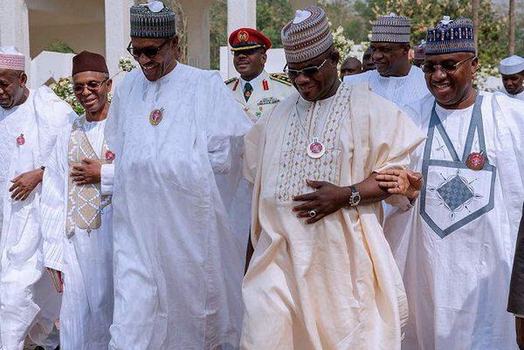 Nigeria's Muhammadu Buhari and state governors