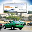 Access Bank billboard at Nnamdi Azikwe way, FTF Berger Roundabout, Abuja