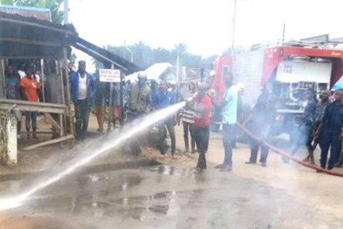 Fire service kill the fire from an explosion which involved a pregnant woman.